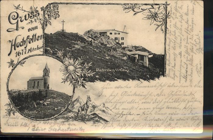 Staudach Oberbayern Hochfellen Kapelle Unterkunftshaus