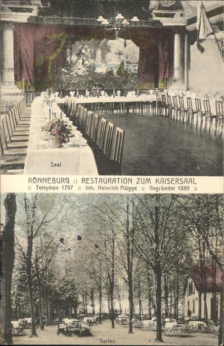 Hamburg Rönneburg Restauration zu Kaisersaal Ga