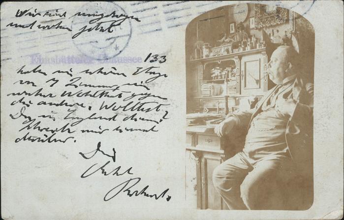 Hamburg Pfeifenraucher Stempel auf AK