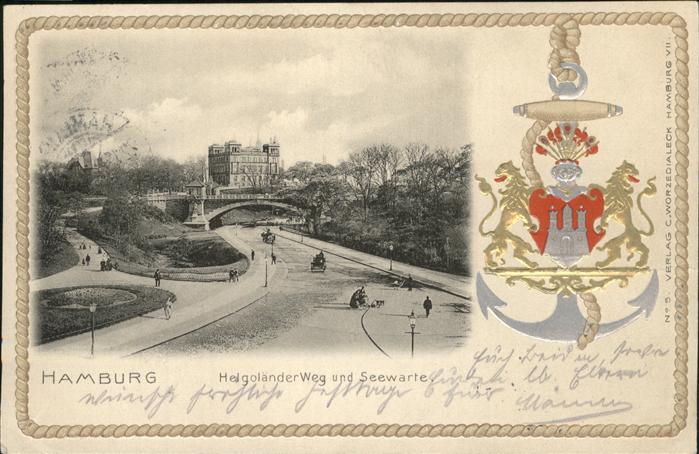 Hamburg Helgoländer Weg und Seewarte Wappen