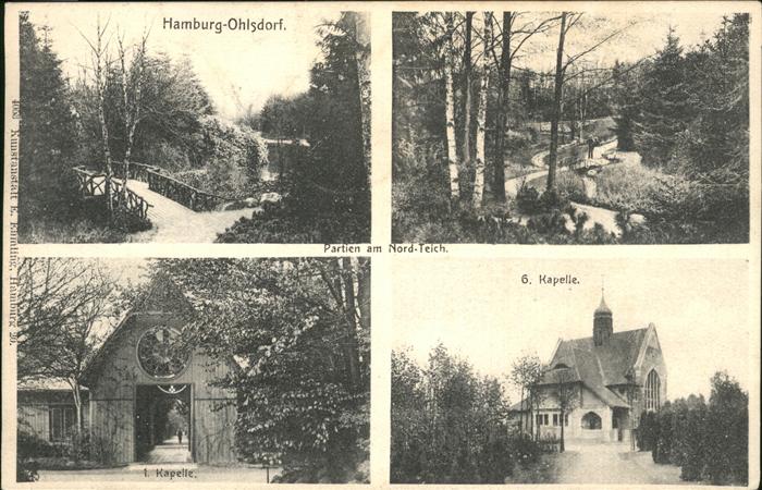 Ohlsdorf Hamburg Partien am Nordteich Kapellen