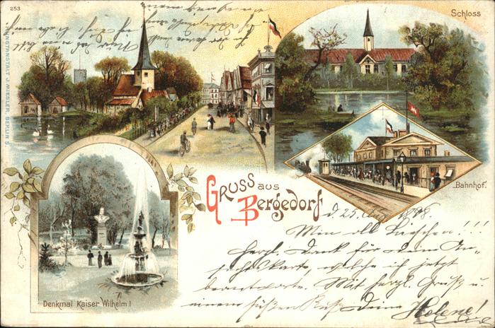 Bergedorf Hamburg Schloss Denkmal Kaiser Wilhelm I Bahnhof