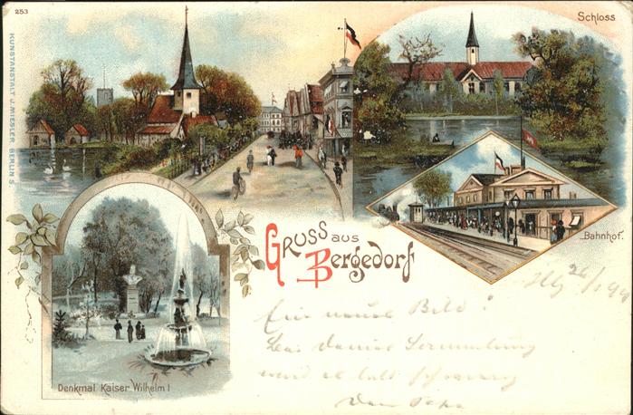 Bergedorf Hamburg Schloss Denkmal Kaiser Wilhelm I Bahnho