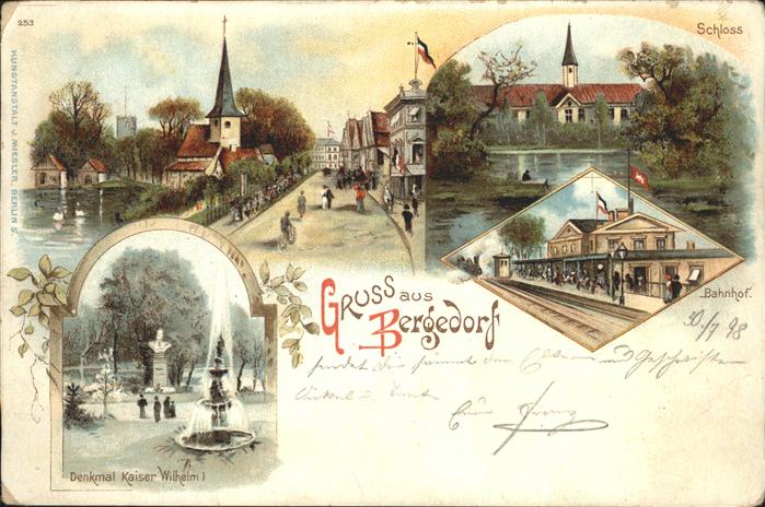 Bergedorf Hamburg Denkmal Kaiser Wilhelm I Schloss Bahnho