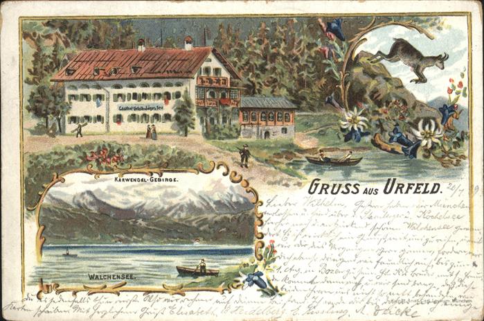 Urfeld Walchensee Steinbock Gasthof Jäger am See Karwende