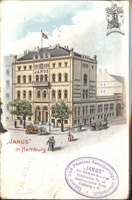 Hamburg Janus Versicherungsgebäude Oldtimer