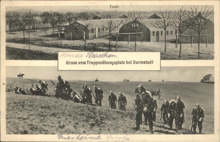 Darmstadt Truppenuebungsplatz Baracken Soldaten