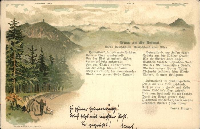 Zittau Gedicht Hans Hagen Gruss aus der Heimat