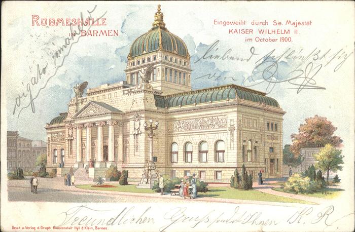 Barmen Wuppertal Ruhmeshalle Kaiser Wilhelm II