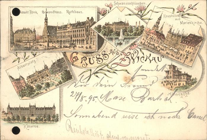 Zwickau Sachsen Gewandhaus Rathaus Kaserne Albertplatz