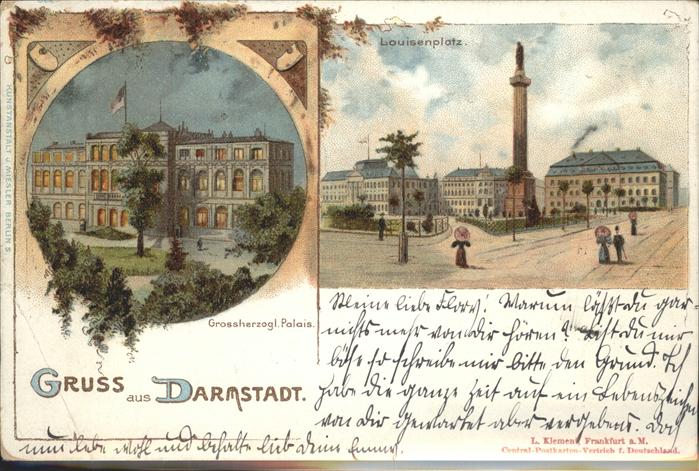 Darmstadt Louisenplatz Grossherzogl. Palais