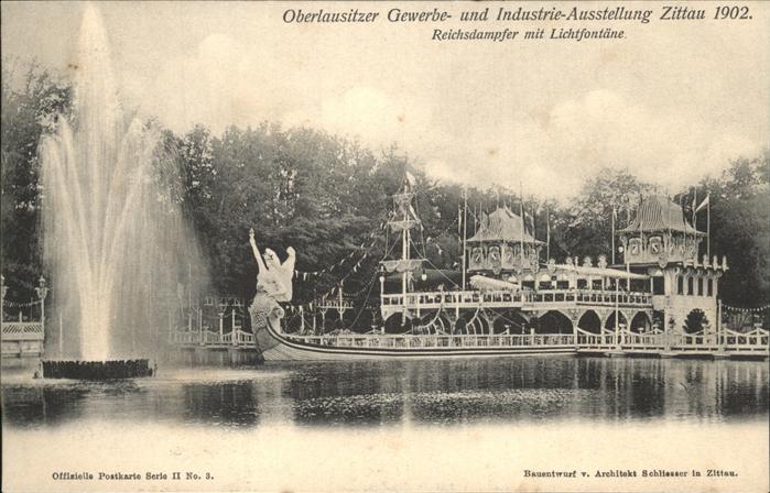 Zittau Reichsdampfer Lichtfontäne Ausstellung