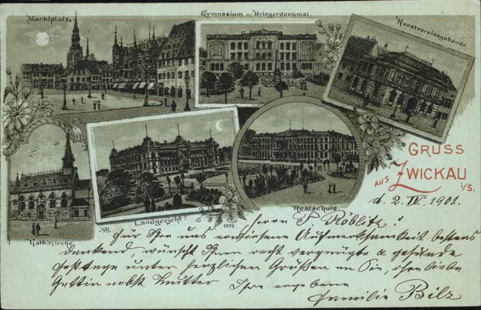 Zwickau Sachsen Kunstvereinsgebäude Gymnasium Kriegerde