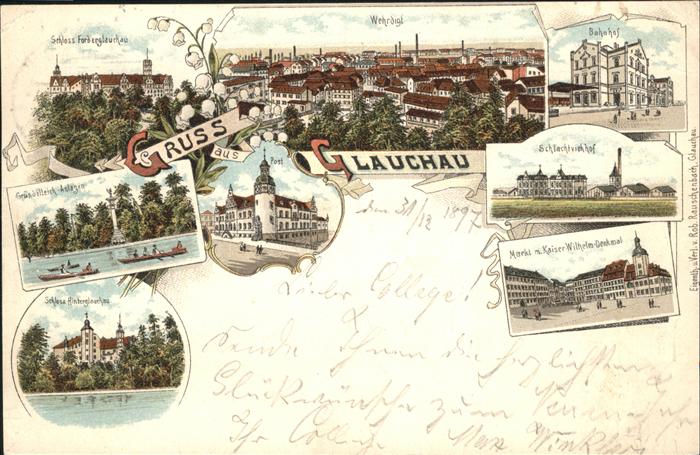 Glauchau Kaiser Wilhelm Denkmal Banhof