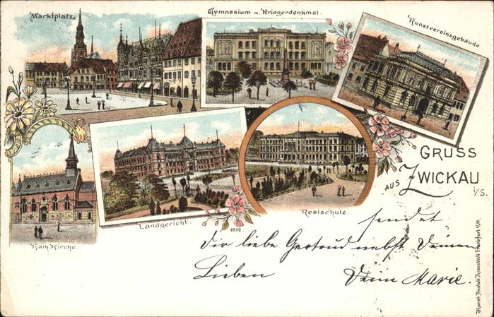 Zwickau Sachsen Kunstvereinsgebäude Gymnasium
