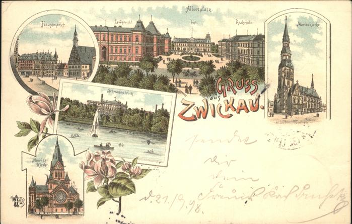 Zwickau Sachsen Marienkirche Albertplatz Moritz-Kirche