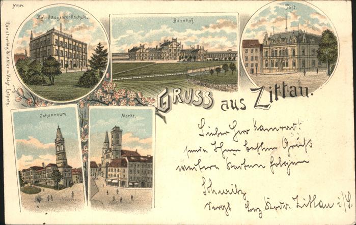 Zittau Bahnhof Post Johanneum Markt