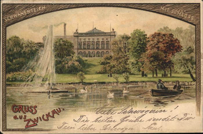 Zwickau Sachsen Schwanenteich Schloss