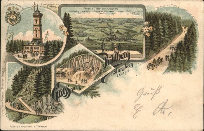 Annaberg-Buchholz Erzgebirge Pöhlberg Aussichtsturm Wappen