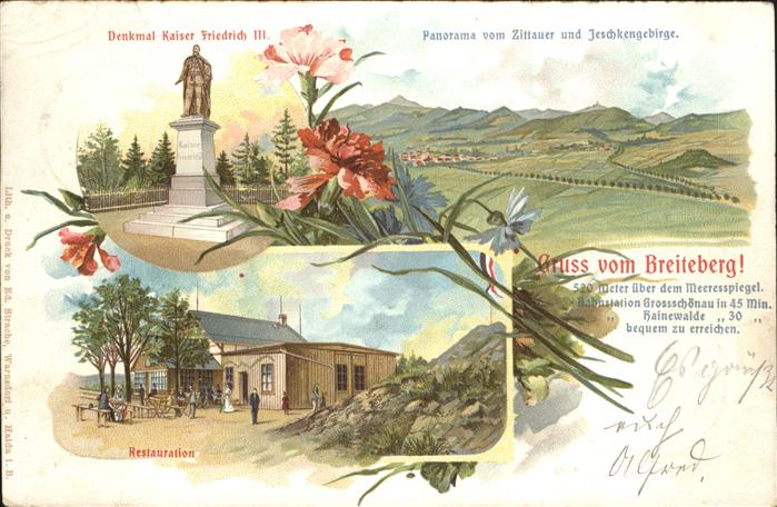 Zittau Breiteberg Denmkal Kaiser Friedrich III