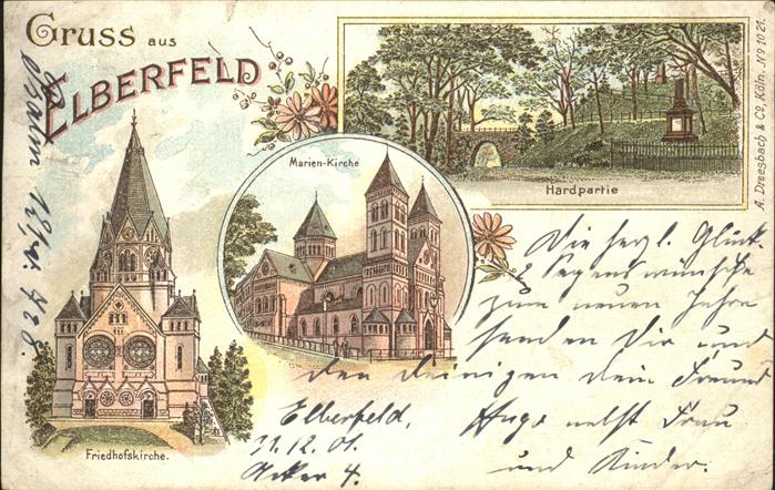 Elberfeld Wuppertal Hardpartie Marien-Kirche Friedhofskirch