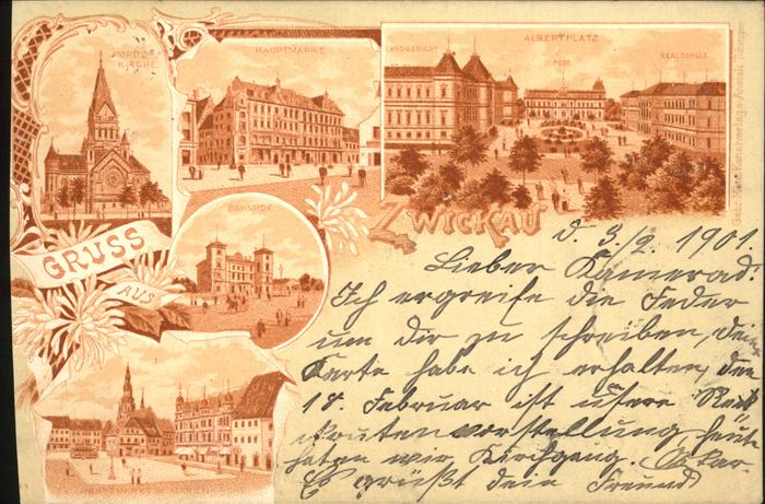 Zwickau Sachsen Albertplatz Realschule