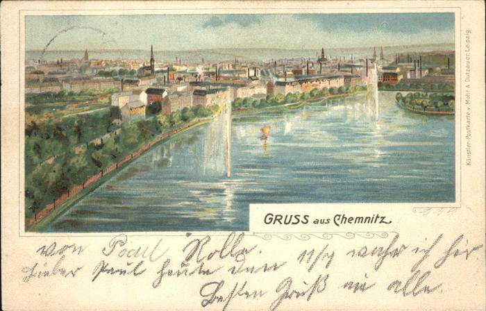 Chemnitz Stadt Fontänen