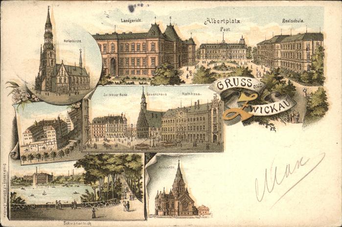 Zwickau Sachsen Realschule Albertplatz