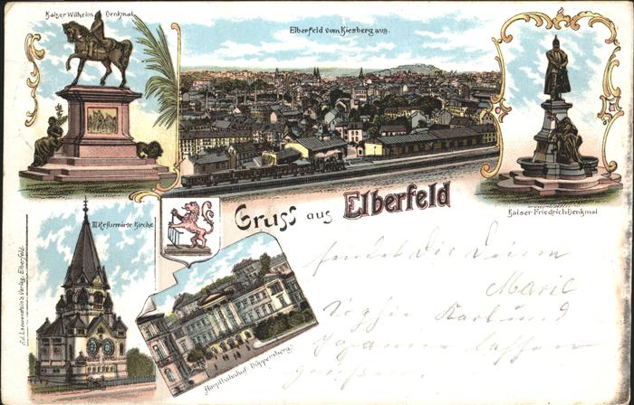 Elberfeld Wuppertal Denkmal Kaiser Wilhelm Wappen Kaiser Fr