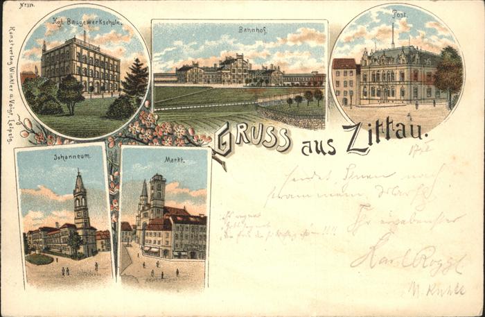 Zittau Bahnhof Post Johanneum Markt