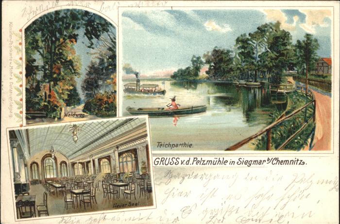 Siegmar-Schoenau Pelzmühle Teichpartie Heuer Saal Waldwe