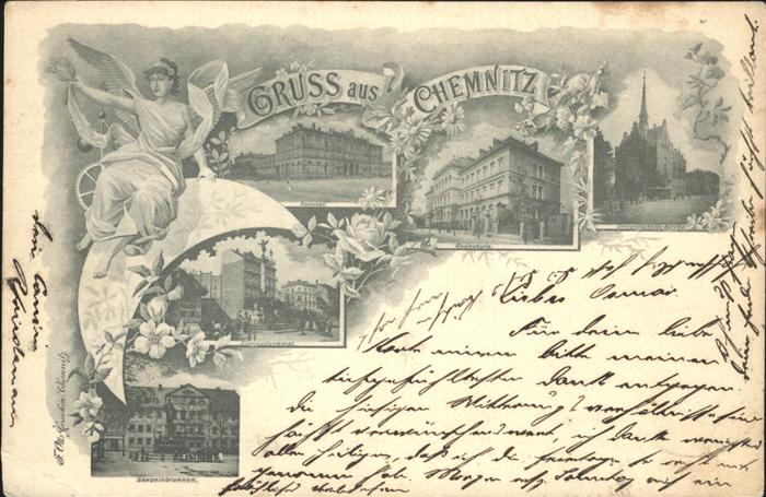 CHEMNITZ Sachsen Saxoniabrunnen Siegesdenkmal