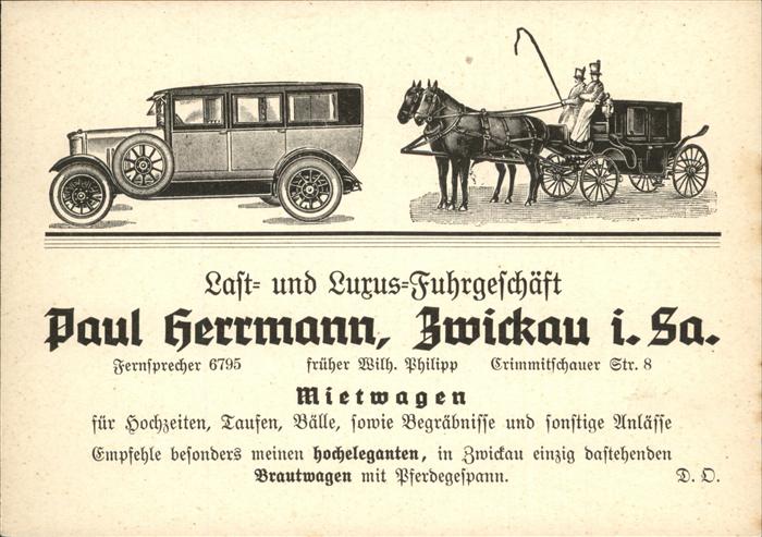 Zwickau Sachsen Auto Mietwagen Fuhrgeschäft Herrmann Pa