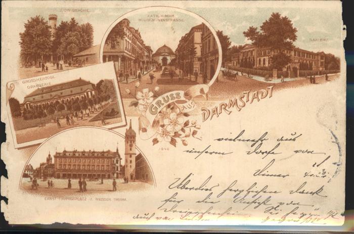 Darmstadt Grossherzogl. Orangerie Kath. Kirche Saalbau