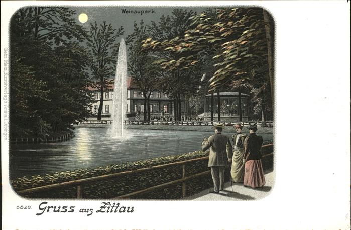 Zittau Weinaupark Nacht Mond