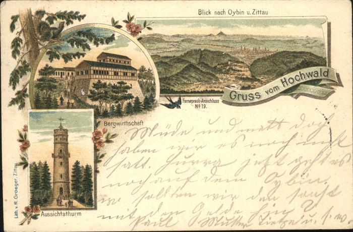 Hochwald Zittau Aussichtsturm Oybin Bergwirtschaft