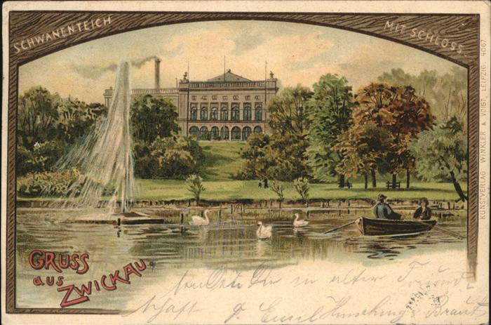 Zwickau Sachsen Schloss Schwanenteich