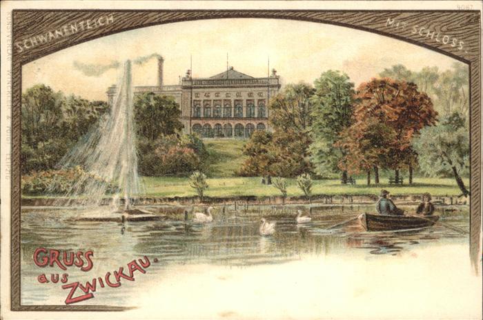 Zwickau Sachsen Schloss Schwanenteich