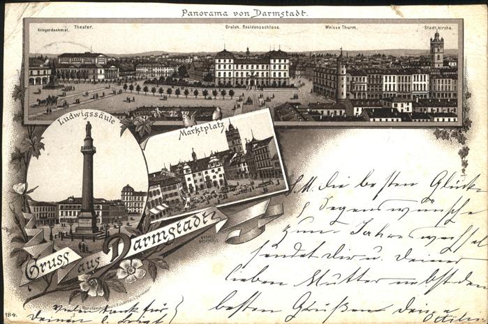 Darmstadt Marktplatz Panorama