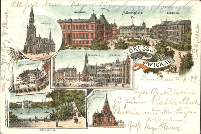 Zwickau Sachsen Realschule Schwanenteich Landgericht