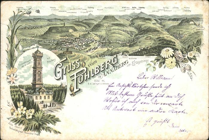 Poehlberg Annaberg Aussichtsturm Gebirge