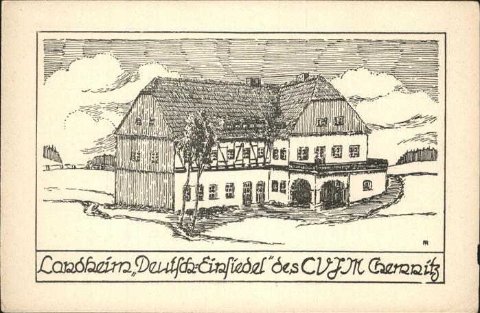 Einsiedel Chemnitz Landheim Deutsch-Einsiedel Zeichnung