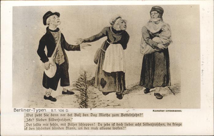 BERLIN  CITY Berliner Typen Kuenstlerkarte