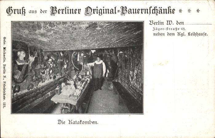 BERLIN  CITY Bauernschaenke Katakomben Max Kaufmann