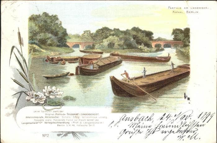 Berlin Partie am Landwehr Kanal Brücke Langens