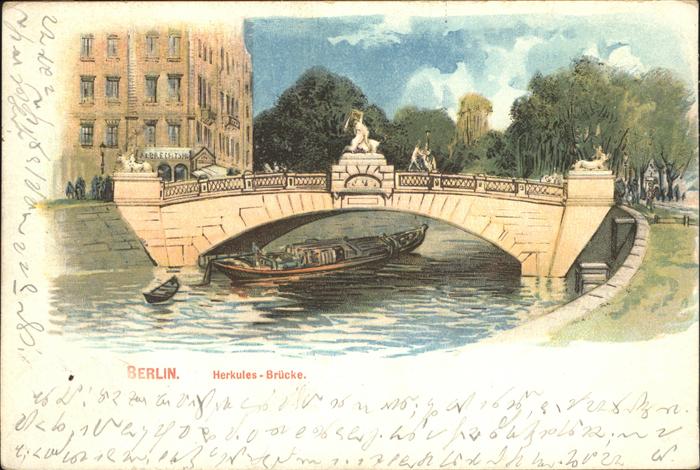 Berlin Herkules Brücke Boot