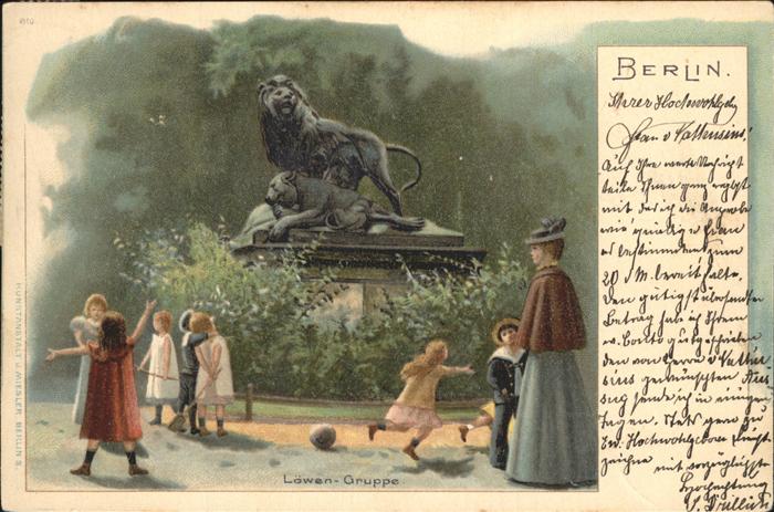 Berlin Löwengruppe Kind Dame