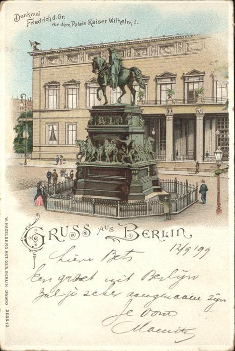 Berlin Denkmal Friedrich der Grosse Palais Kai