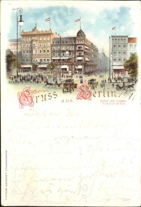 Berlin Unter den Linden Friedrichstrasse Pferd