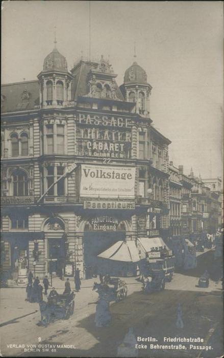 BERLIN  CITY Friedrichstrasse Behrenstrasse Passage Pferdekutsche